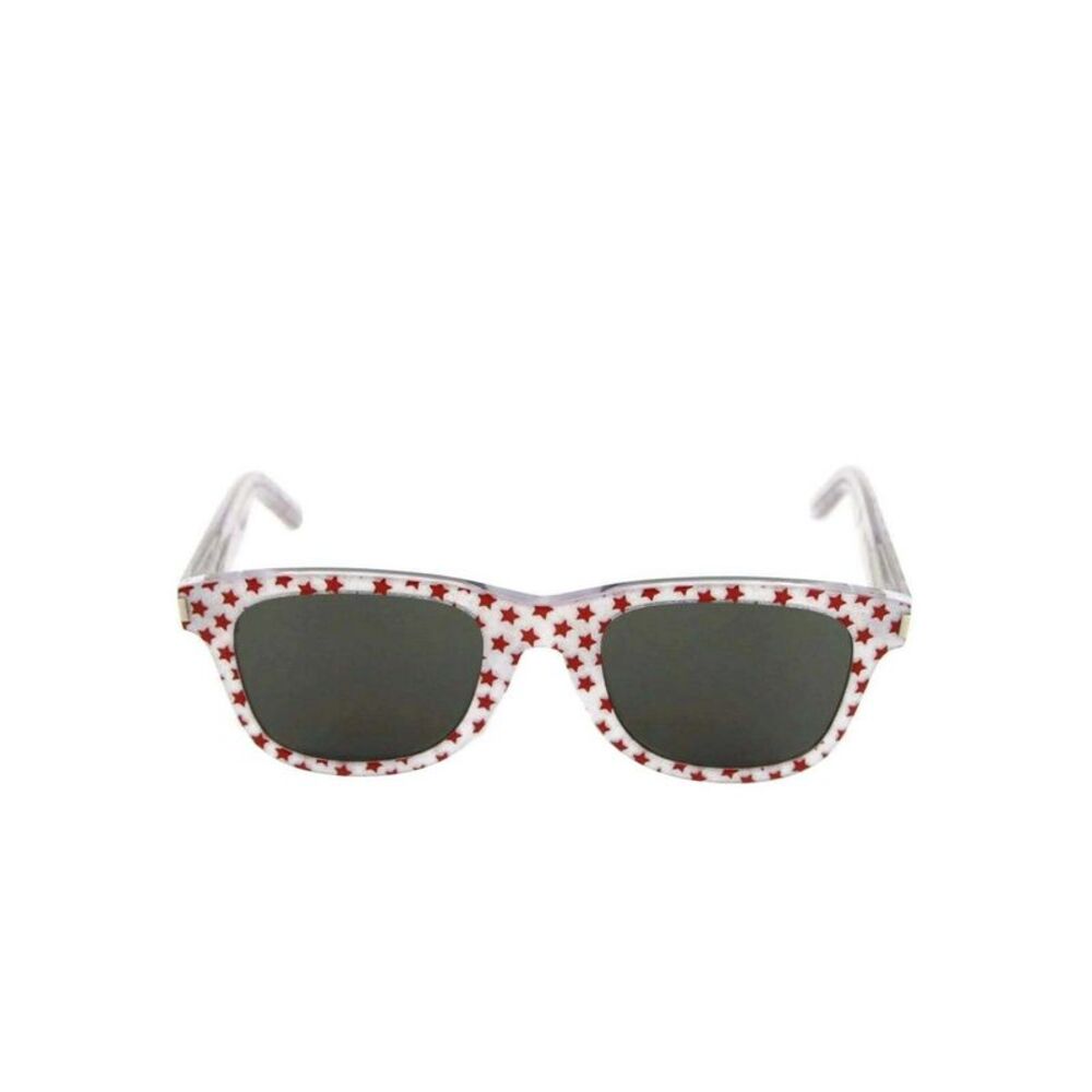 Saint Laurent Women's Classic Silver Glitter Acetate Sunglasses - Picture 2 of 7